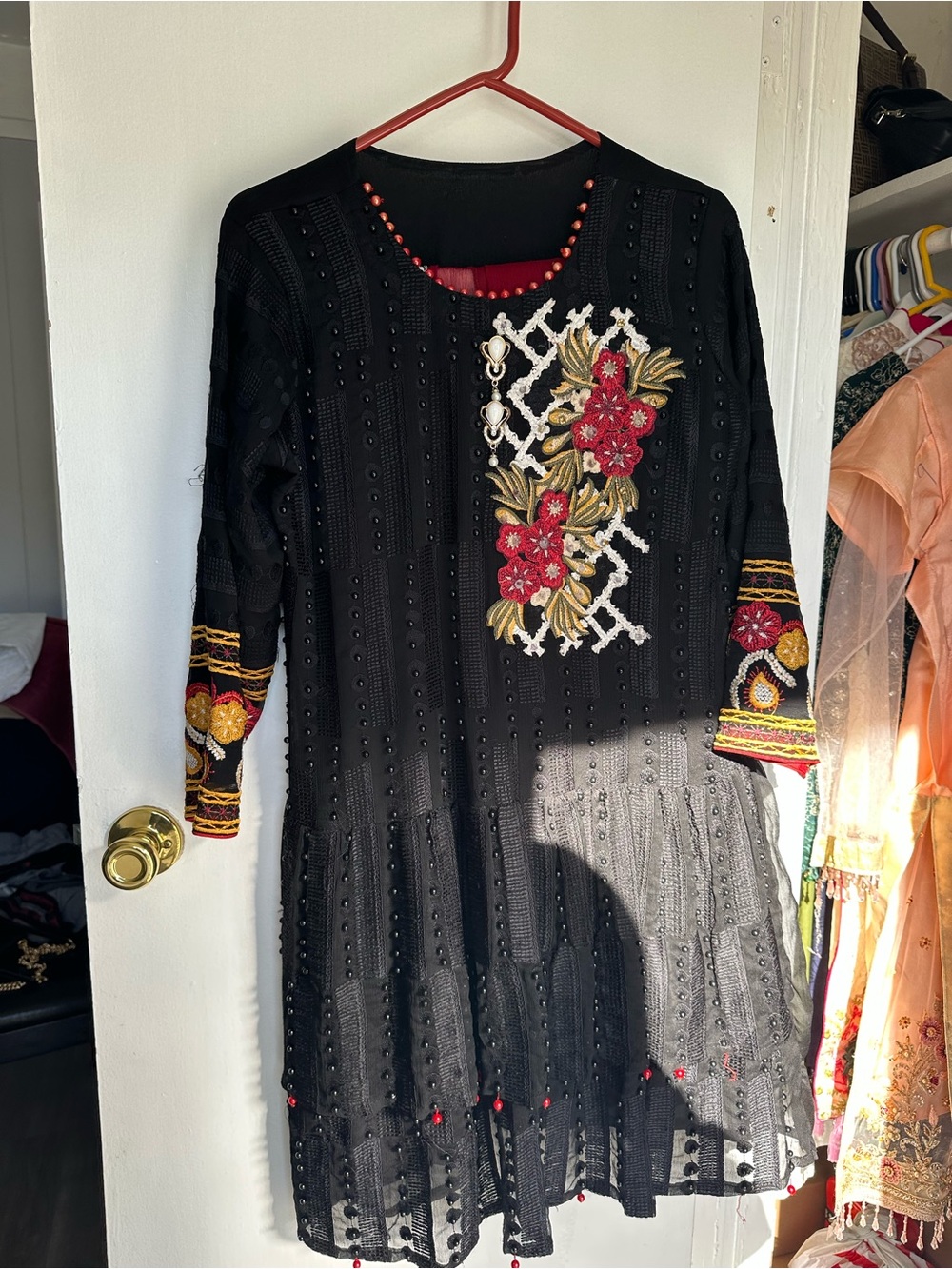 Pakistani Indian Black beaded dress - OPEN TO ALL OFFERS